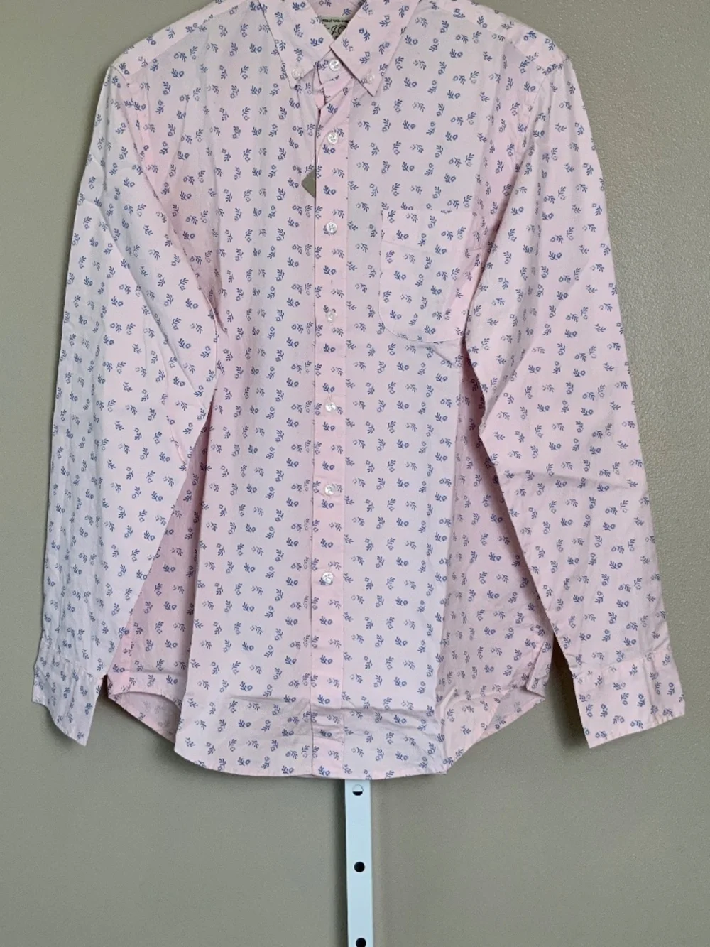 J. Crew Classic Stretch Secret Wash Button Down Shirt in Pink Branches